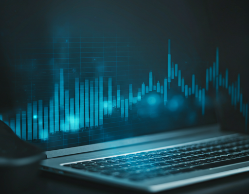 Abstract blue financial background